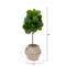 3.5ft. Artificial Fiddle Leaf Fig Tree with Handmade Cotton & Jute Basket with Tassels